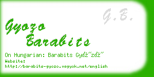 gyozo barabits business card